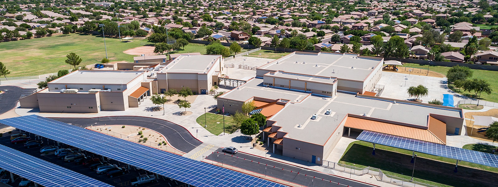 Aerial view of Countryside Elementary School. 