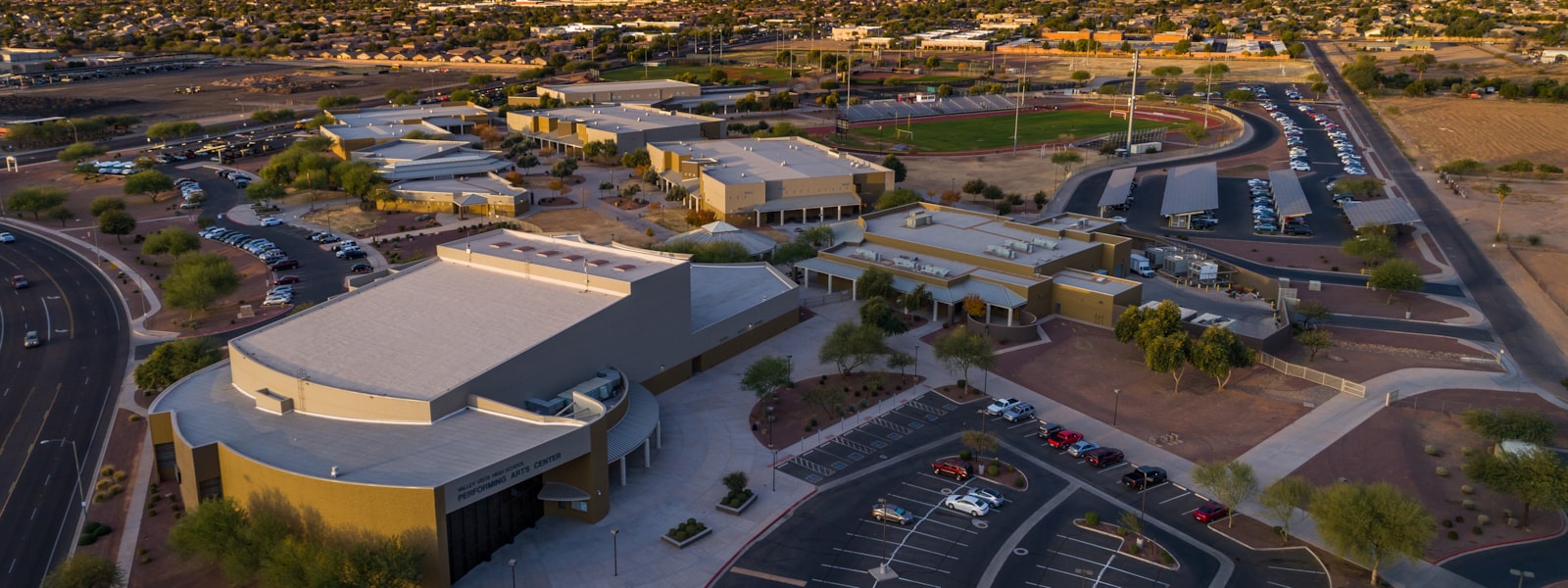 Aerial view of Valley Vista High School