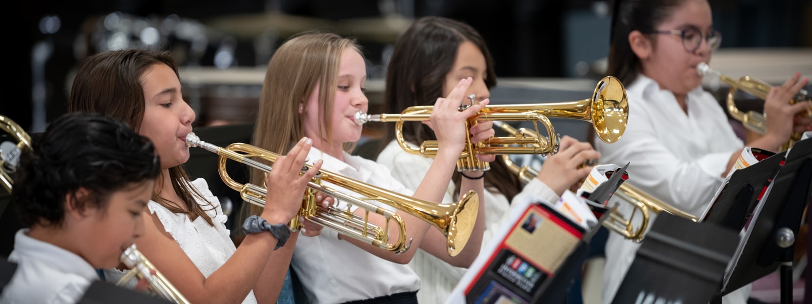 Students playing trumpet at Festival of the Arts