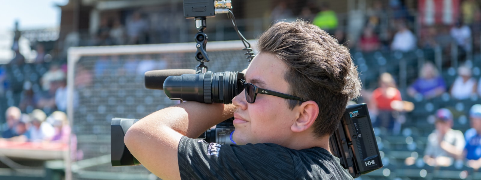 DSB Live student recording a video at Spring Training.