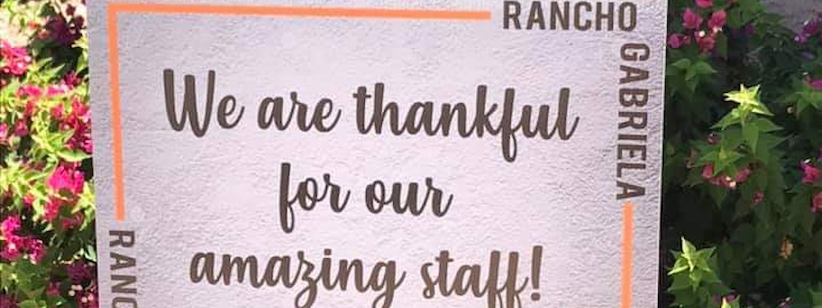 sign with words, we are thankful for our amazing staff!