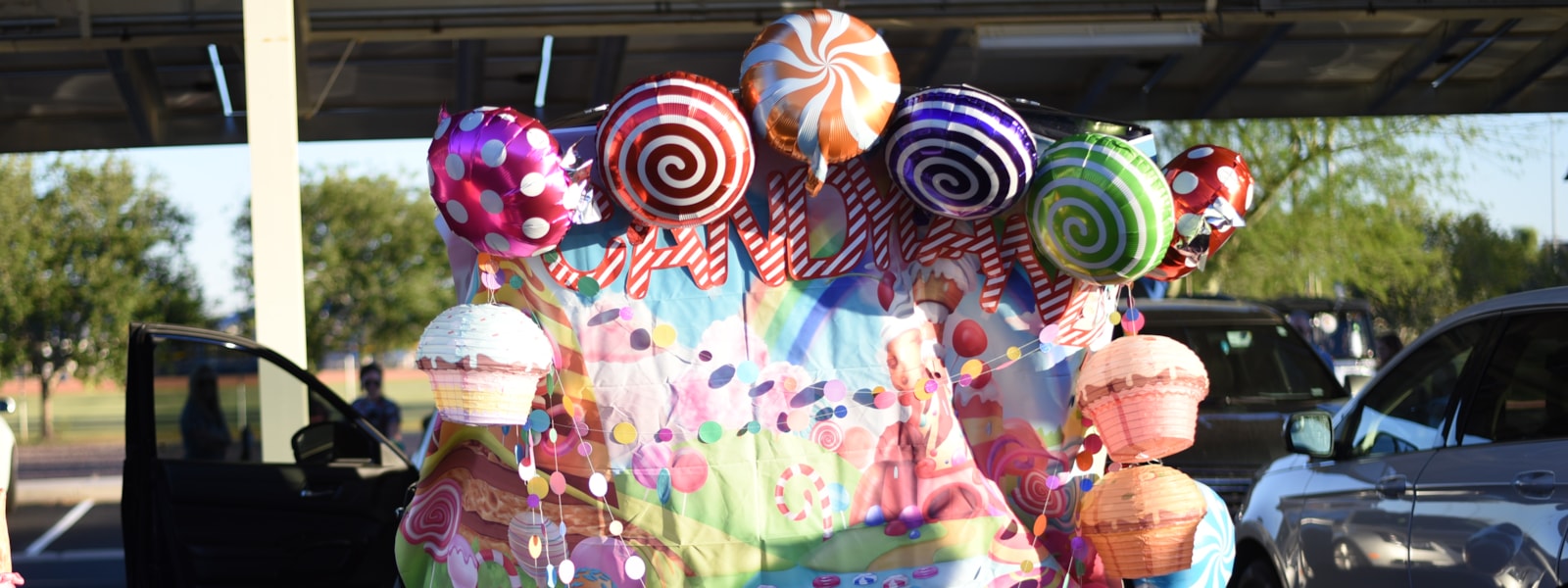 Candy Land Decorations on a Car