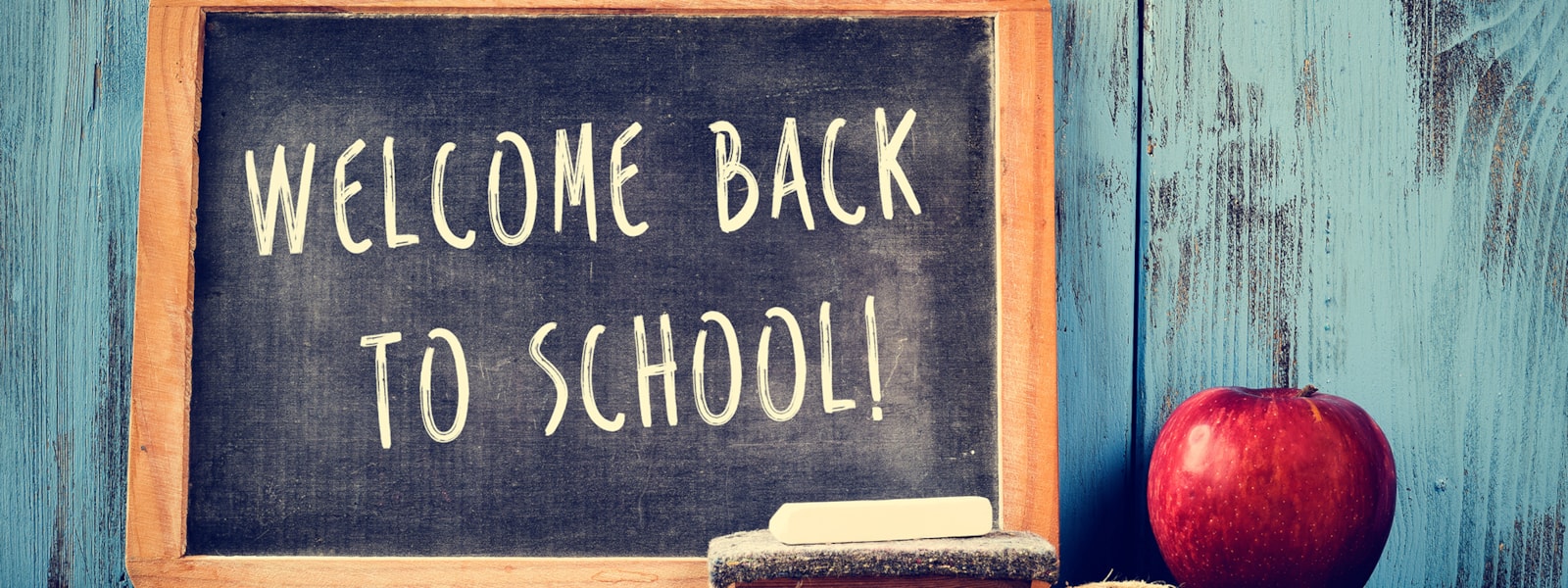 blackboard and 'Welcome back to school'