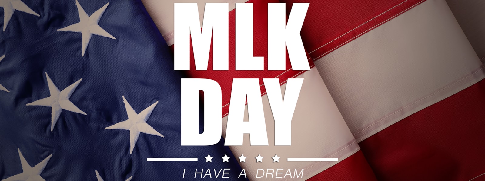 Martin Luther King Jr Day, I have a dream and American flag