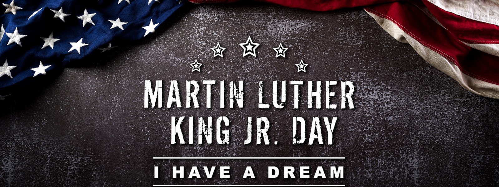 Martin Luther King Jr Day with flag