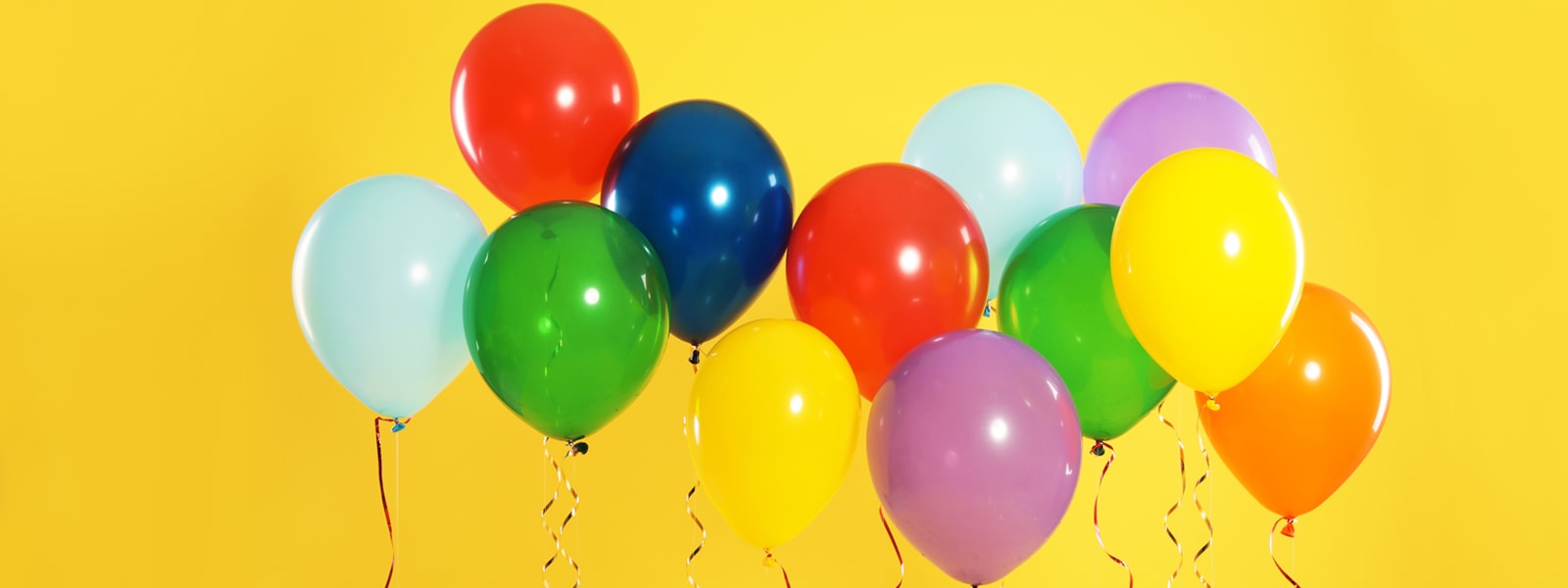 balloons on a yellow background