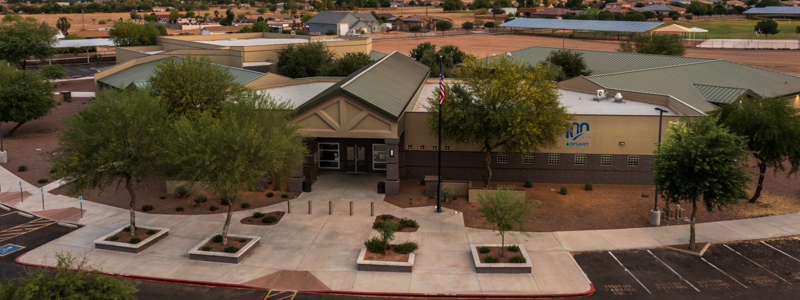 aerial view of Dysart District office