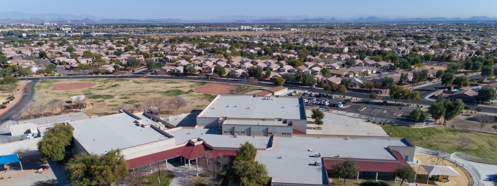 aerial picture of school