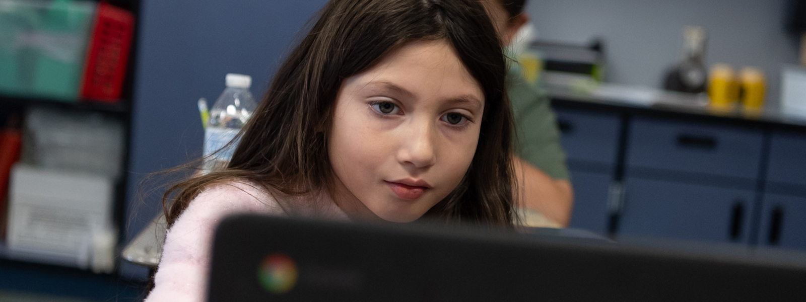 Student working on a computer
