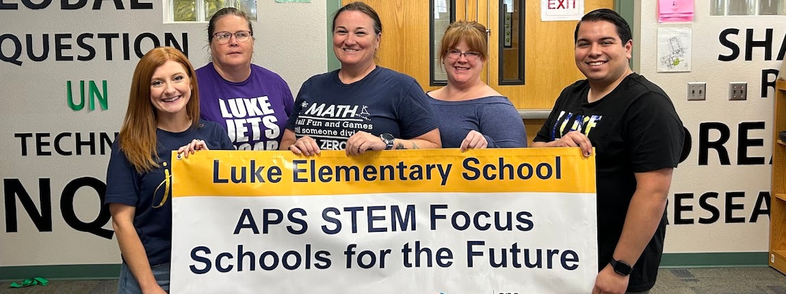Luke Staff with APS STEM FOCUS SCHOOLS for the Future Banner