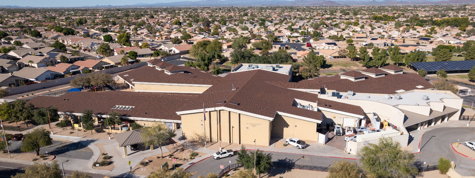 aerial view of kingswood elementary school