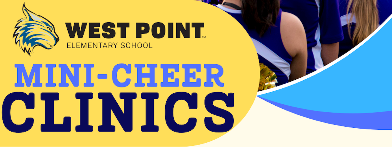 Words Mini-Cheer Clinic with cheerleaders