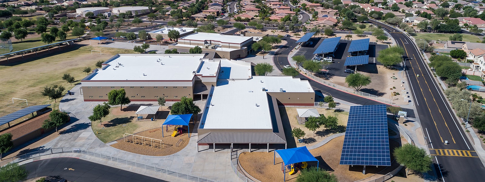 aerial view of Sunset Hills Elementary School 