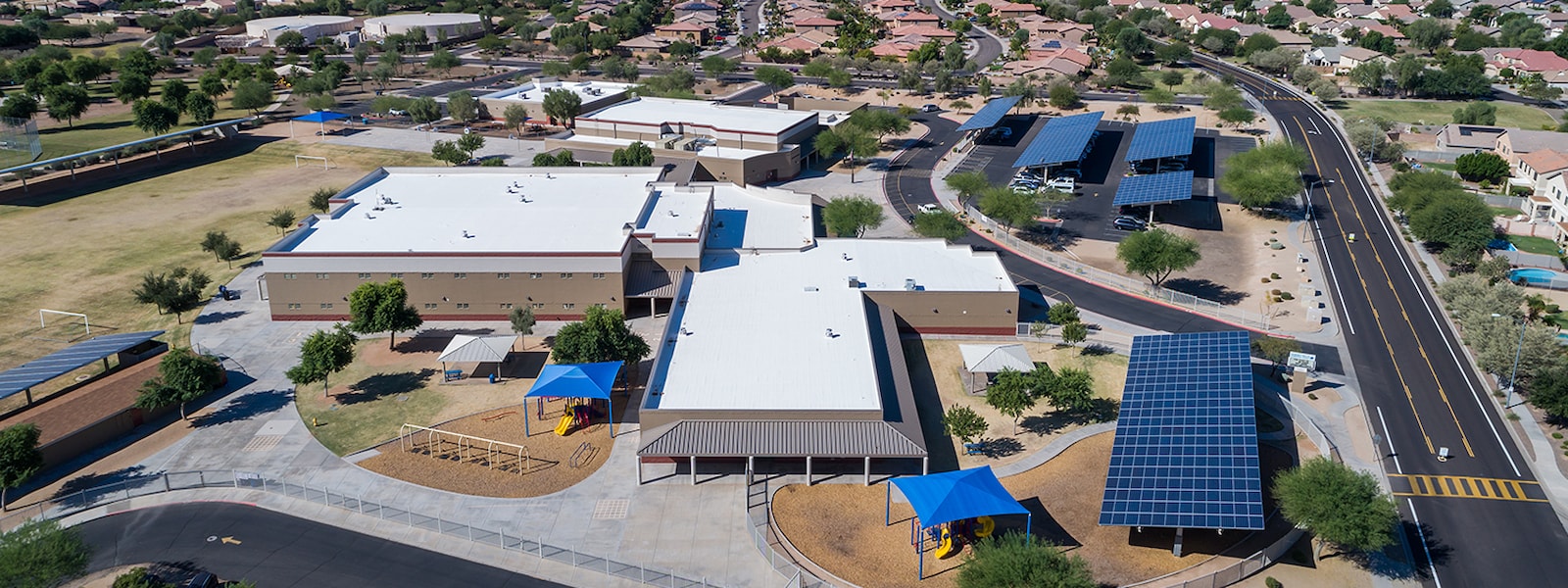Aerial photo of Sunset Hills Elementary School