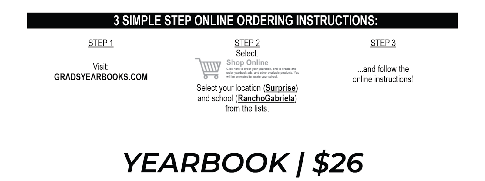 Order today in 3 easy steps