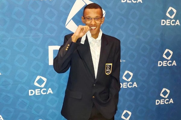 Trystan Wright at the DECA conference
