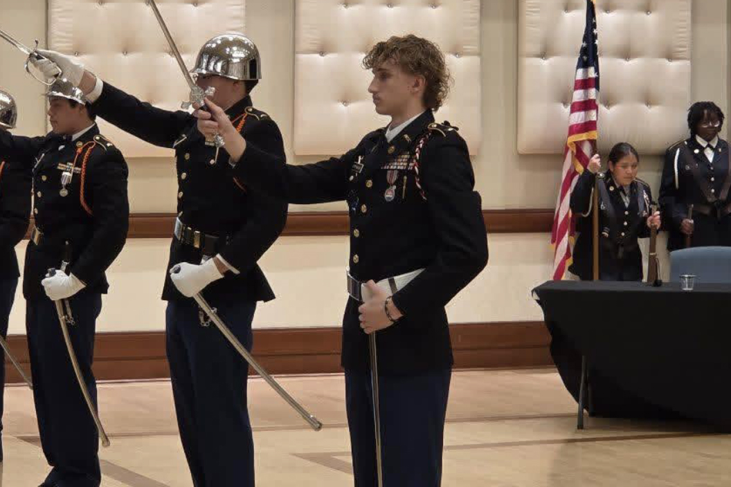 students participating in honor guard