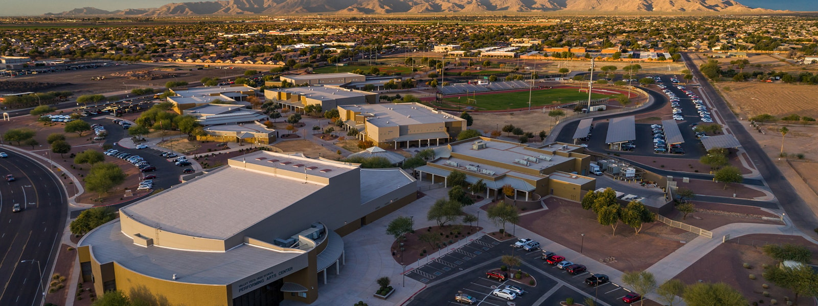 Overhead view of the Valley Vista Campus