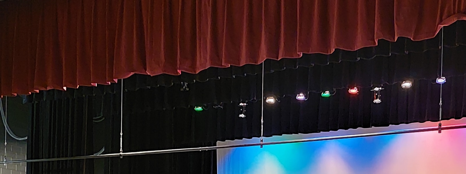 stage lights and curtain