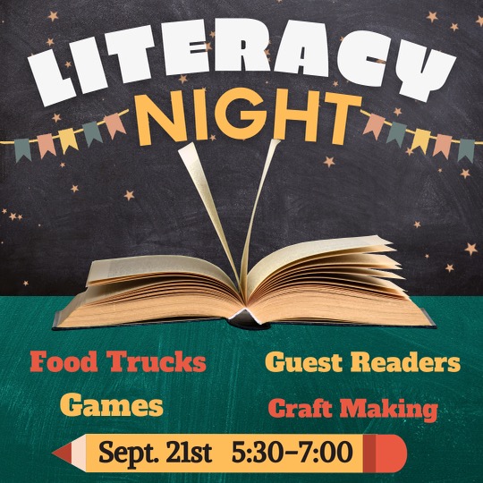 Literacy Night Image September 21st from 5:30-7:00