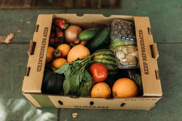 box of produce
