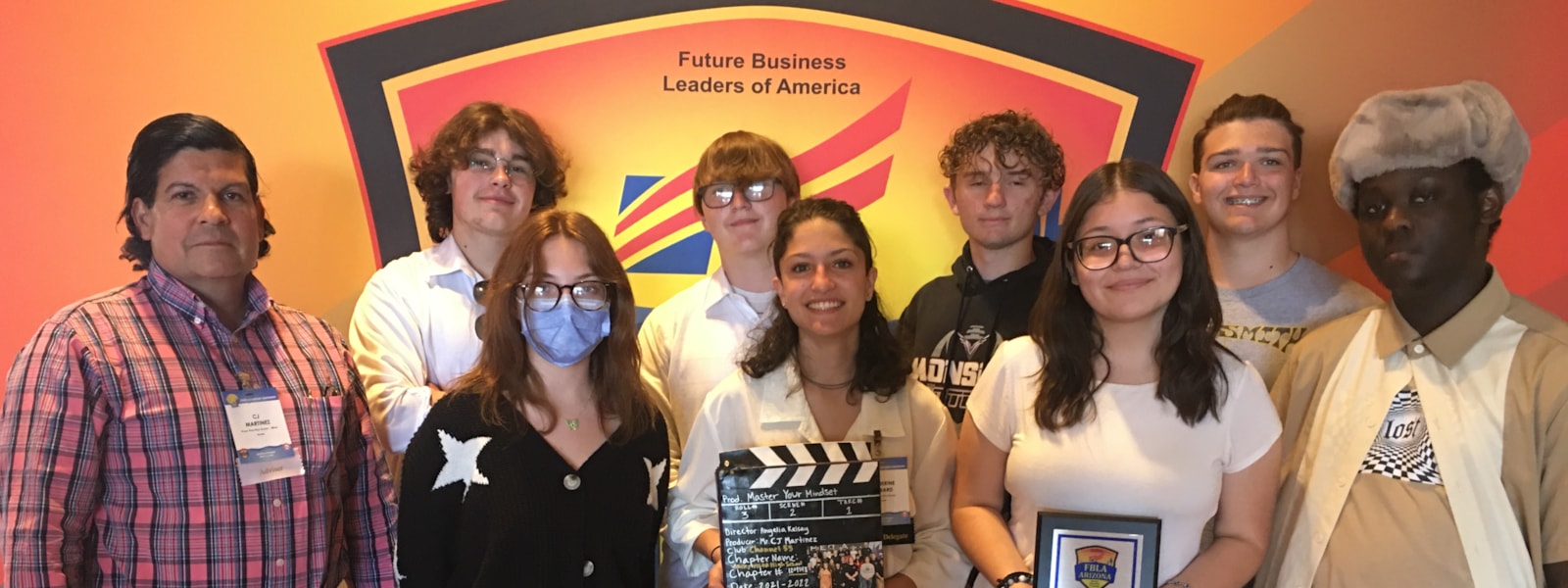 Valley Vista High School students pose with their awards at a recent FBLA competition