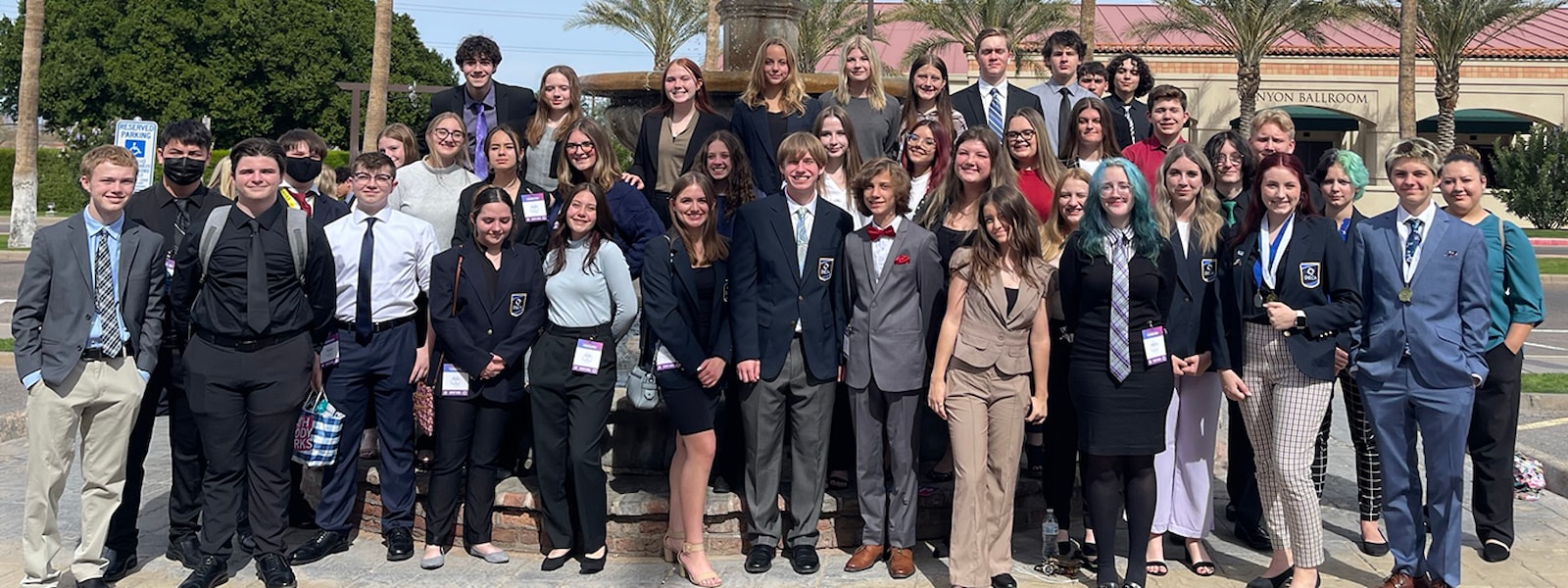 DECA students pose for photo at the state conference.