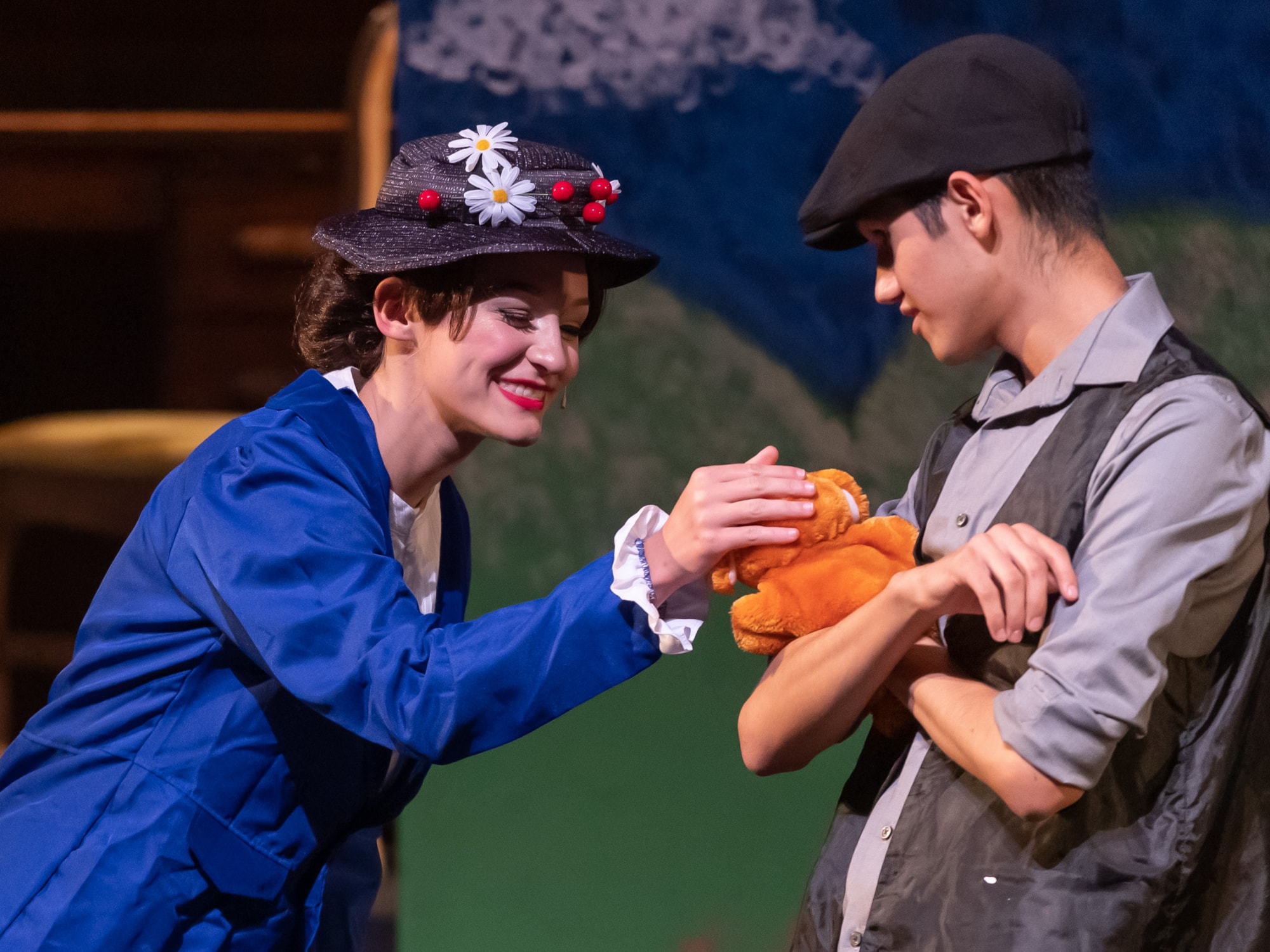 Students performing in Mary Poppins